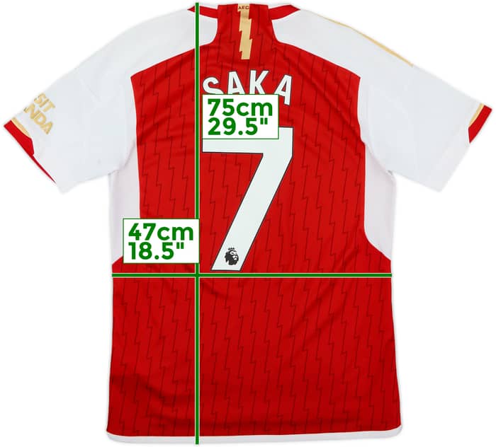 2023-24 Arsenal Home Shirt Saka #7 - 9/10 - (M)