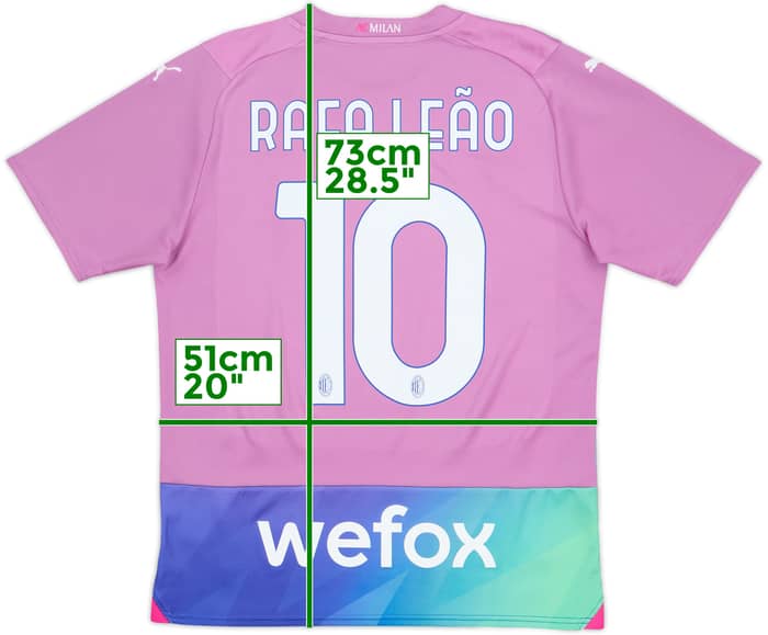 2023-24 AC Milan Third Shirt Rafa Leao #10 - 8/10 - (M)