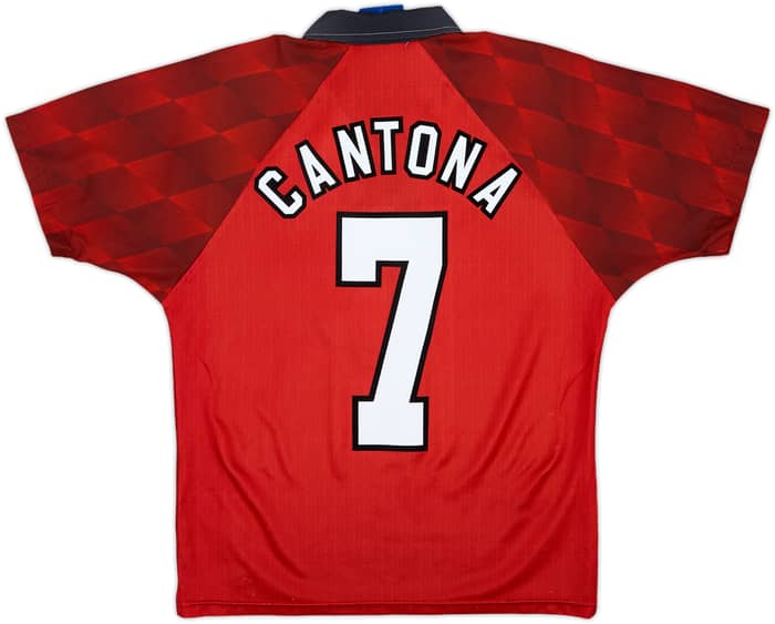 1996-98 Manchester United Home Shirt Cantona #7 - 9/10 - (Y)