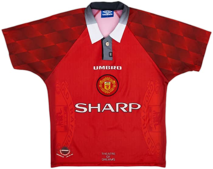 1996-98 Manchester United Home Shirt Cantona #7 - 9/10 - (Y)