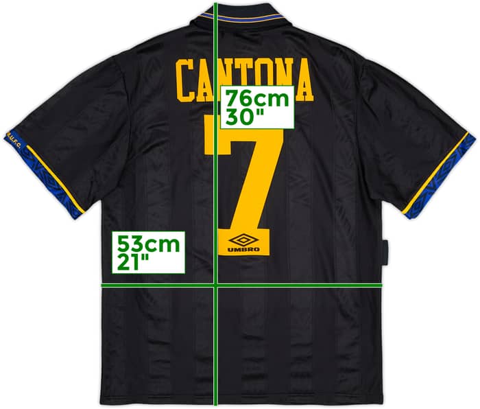 1993-95 Manchester United Away Shirt Cantona #7 - 9/10 - (M)