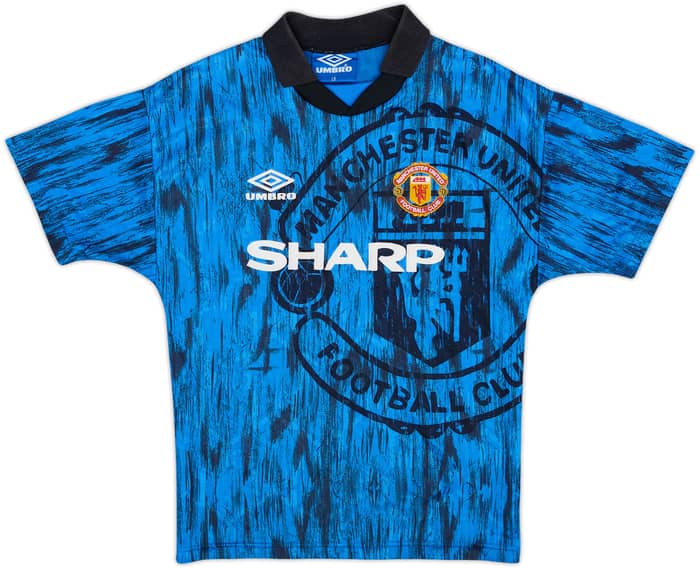 1992-93 Manchester United Away Shirt #7 - 8/10 - (L.Boys)
