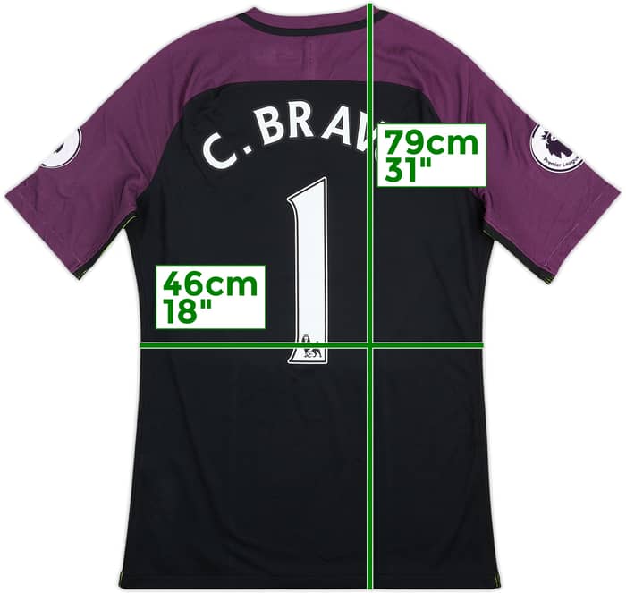 2016-17 Manchester City Match Issue GK Shirt C.Bravo #1