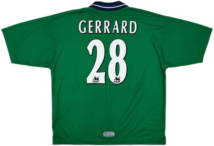 1999-00 Liverpool Away Shirt Gerrard #28 - 6/10 - (XXL)