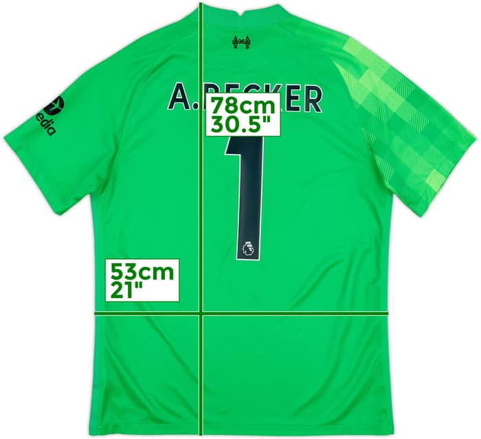 2021-22 Liverpool GK Shirt A.Becker #1 - 9/10 - (L)
