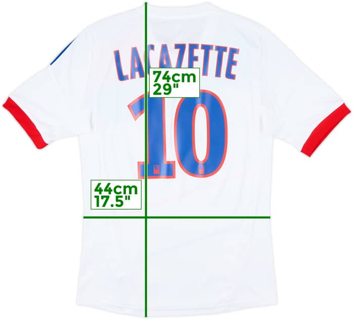 2012-13 Lyon Home Shirt Lacazette #10 - 8/10 - (S)