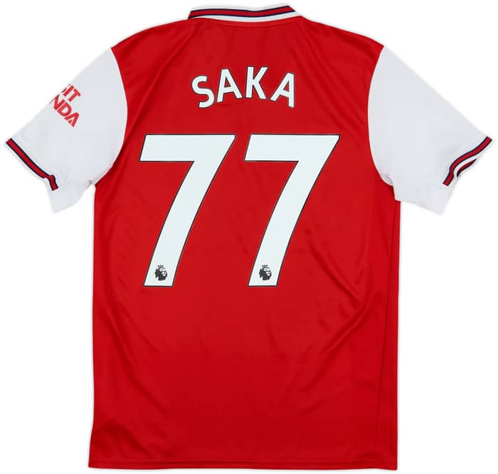 2019-20 Arsenal Home Shirt Saka #77 - 7/10 - (S)