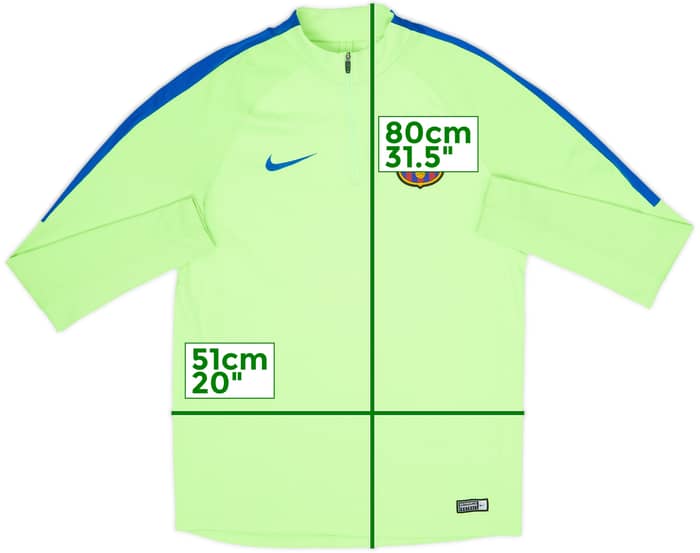 2017-18 Barcelona Nike 1/4 Zip Drill Top - 7/10 - (M)