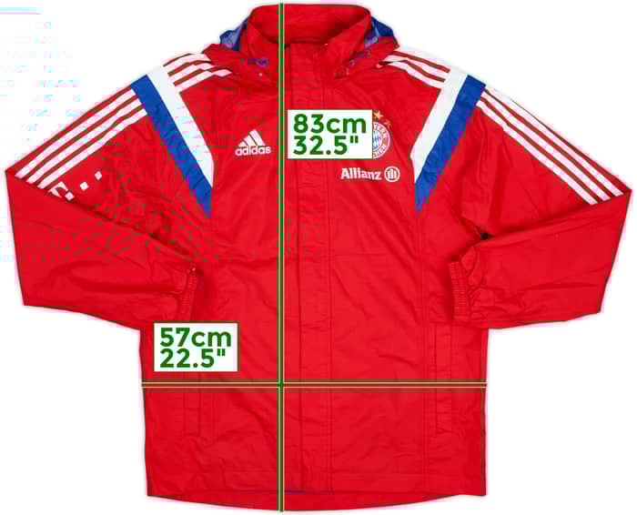 2014-15 Bayern Munich Player Issue adidas Hooded Rain Jacket - 5/10 - (M)