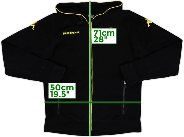 2010-11 Borussia Dortmund Kappa Hooded Fleece Track Jacket - 8/10 - (M)