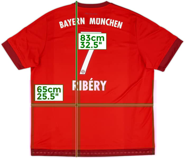 2015-16 Bayern Munich Home Shirt Ribery #7 - 10/10 - (XXL)