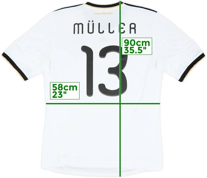 2010-11 Germany Home Shirt Muller #13 - 7/10 - (XXL)