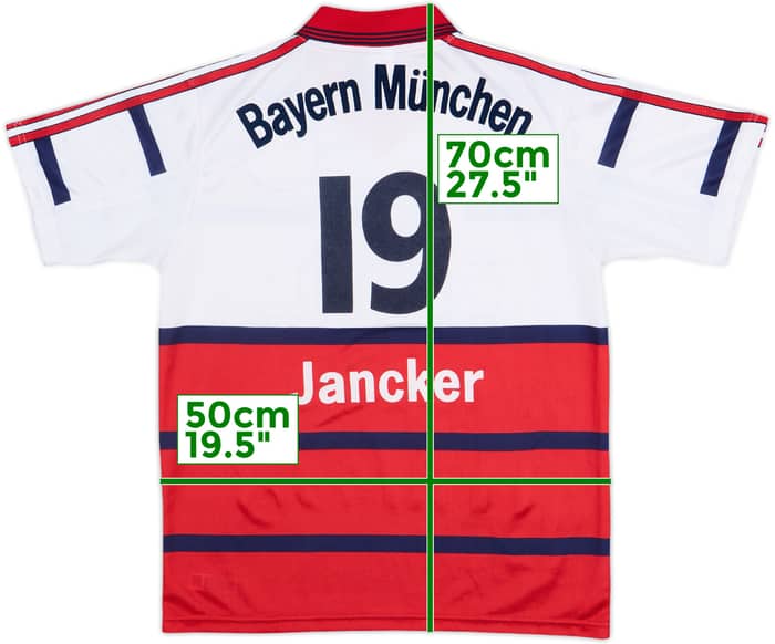 1998-00 Bayern Munich Away Shirt Jancker #19 - 8/10 - (XL.Boys)