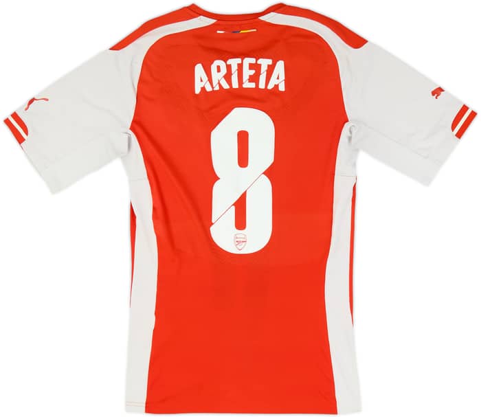 2014-15 Arsenal Authentic Home Shirt Arteta #8 - 5/10 - (L)