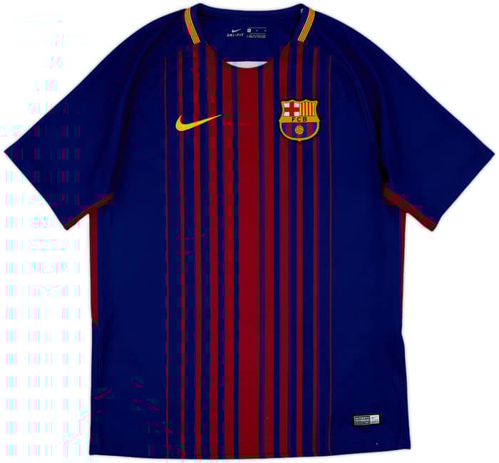 2017-18 Barcelona Home Shirt Suarez #9 - 9/10 - (M)