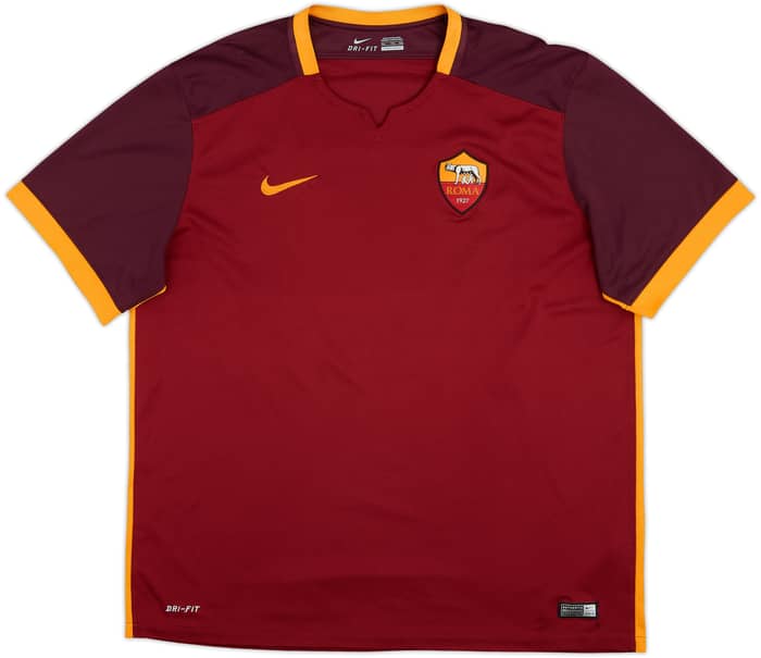 2015-16 Roma Home Shirt Dzeko #9 - 7/10 - (XXL)