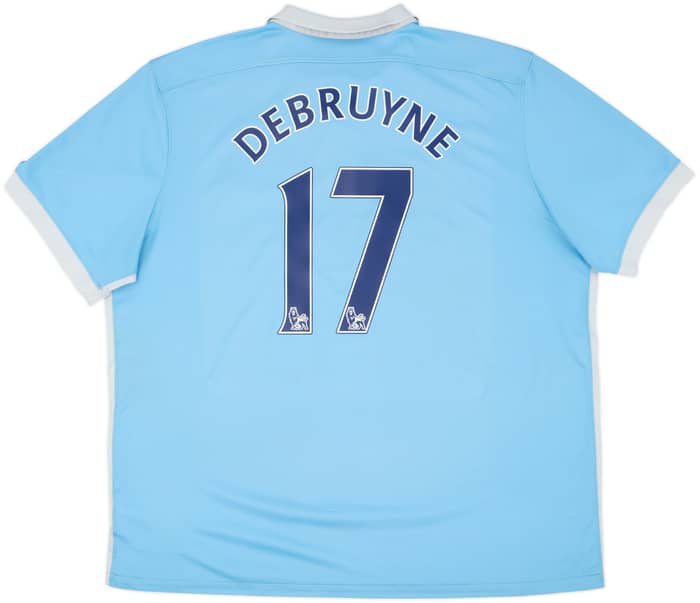 2015-16 Manchester City Home Shirt De Bruyne #17 - 6/10 - (3XL)
