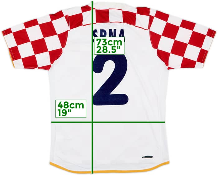 2006-08 Croatia Home Shirt Srna #2 - 7/10 - (M)