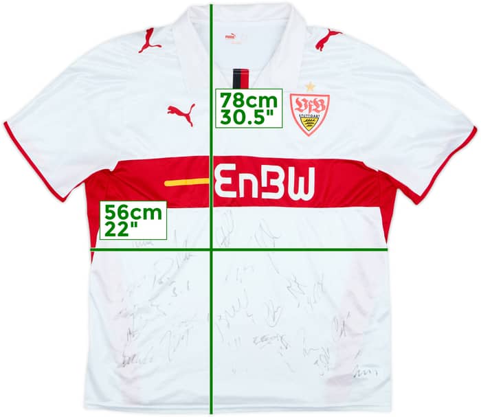 2008-09 Stuttgart Signed Home Shirt Nicki #04 - 4/10 - (XL)
