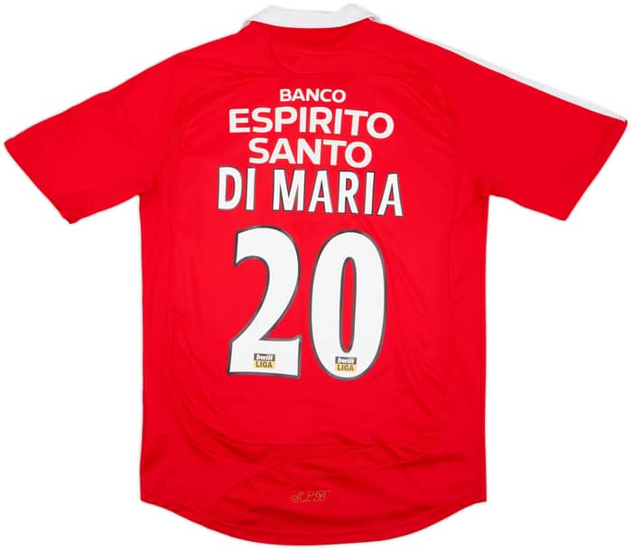 2007-08 Benfica Home Shirt Di Maria #20 - 8/10 - (S)
