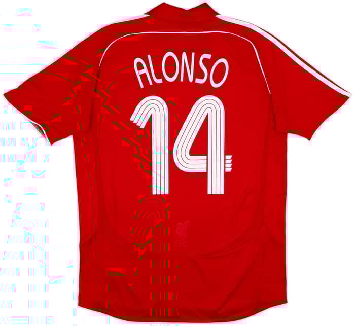 2006-08 Liverpool Player Issue Home Shirt Alonso #14 - 9/10 - (L)