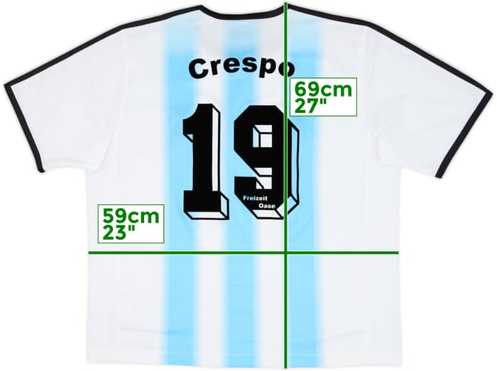 2004-05 Argentina Basic Home Shirt Crespo #19 - 8/10 - (XL)