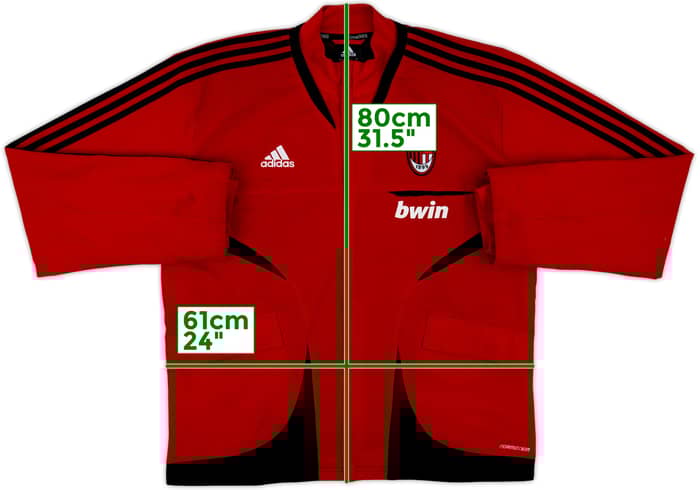 2007-08 AC Milan adidas Track Jacket - 8/10 - (L/XL)