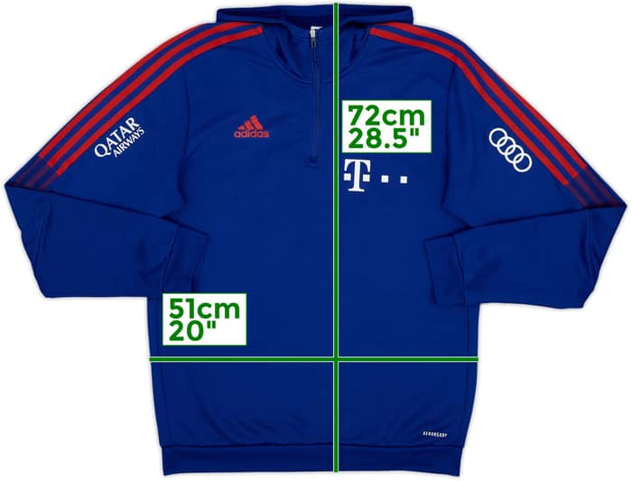2021-22 Bayern Munich adidas 1/4 Zip Training Top - 7/10 - (M)