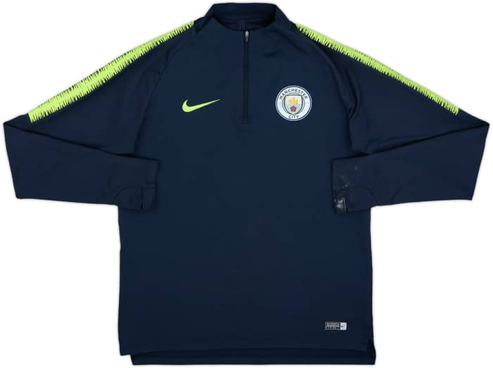 2018-19 Manchester City Nike 1/4 Zip Training Top - 8/10 - (M)