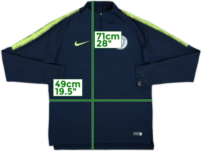 2018-19 Manchester City Nike 1/4 Zip Training Top - 8/10 - (M)