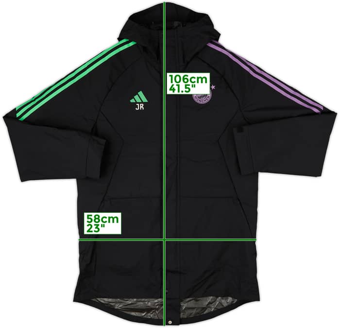 2023-24 Bayern Munich Staff Issue adidas Padded Bench Coat JR - 6/10 - (M)