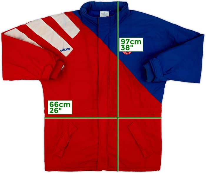1993-95 Bayern Munich adidas Padded Bench Coat - 6/10 - (XL)