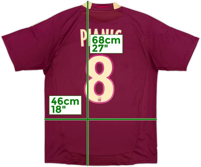 2010-11 Lyon Visitante Camiseta Pjanic #8 - 6/10 - (M)