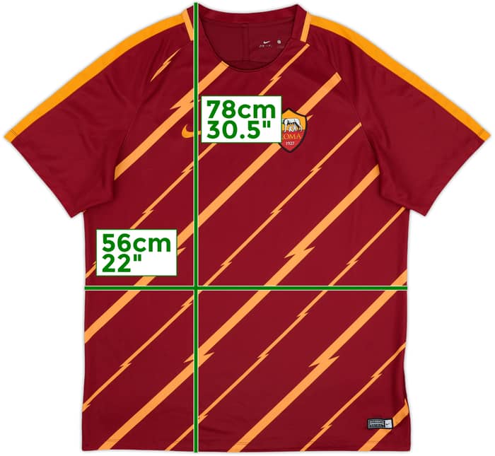 2017-18 Roma Nike Training Shirt - 8/10 - (XL)