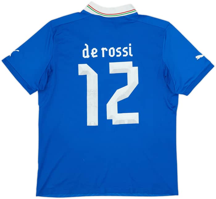 2012-13 Italy Home Shirt De Rossi #12 - 6/10 - (XL)