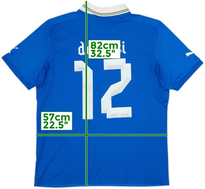 2012-13 Italy Home Shirt De Rossi #12 - 6/10 - (XL)