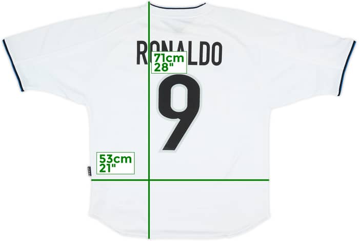 1999-00 Inter Milan Away Shirt Ronaldo #9 - 6/10 - (M)