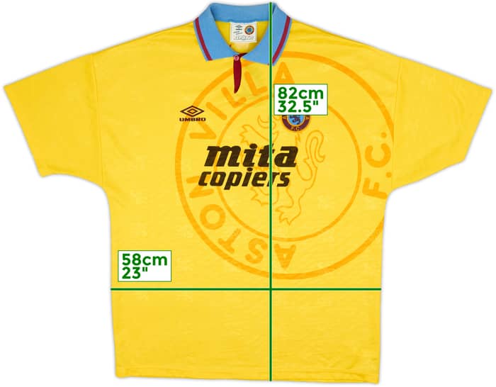 1991-93 Aston Villa Third Shirt - 9/10 - (XL)