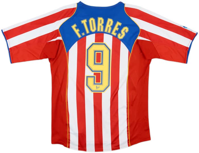 2004-05 Atletico Madrid Home Shirt Torres #9 - 8/10 - (M)