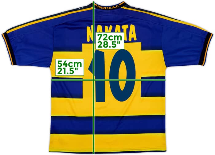 2001-02 Parma Home Shirt Nakata #10 - 8/10 - (M)