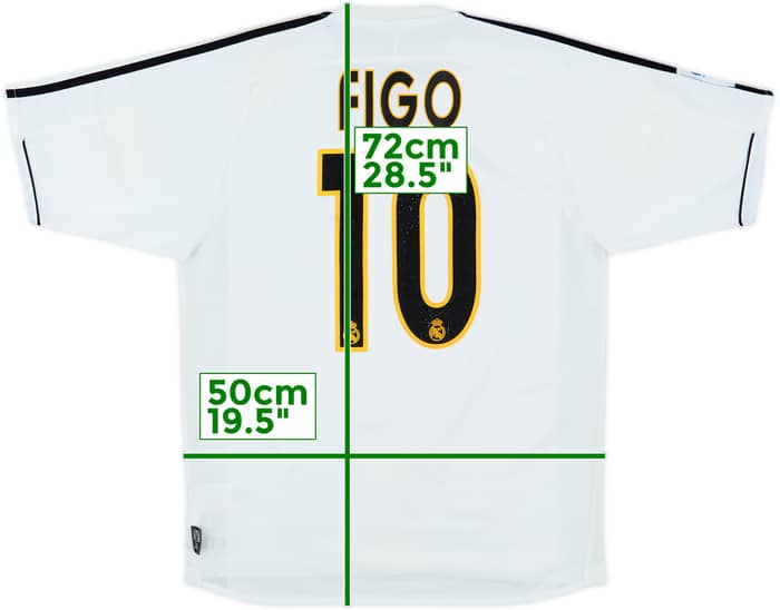 2003-04 Real Madrid Home Shirt Figo #10 - 7/10 - (S)