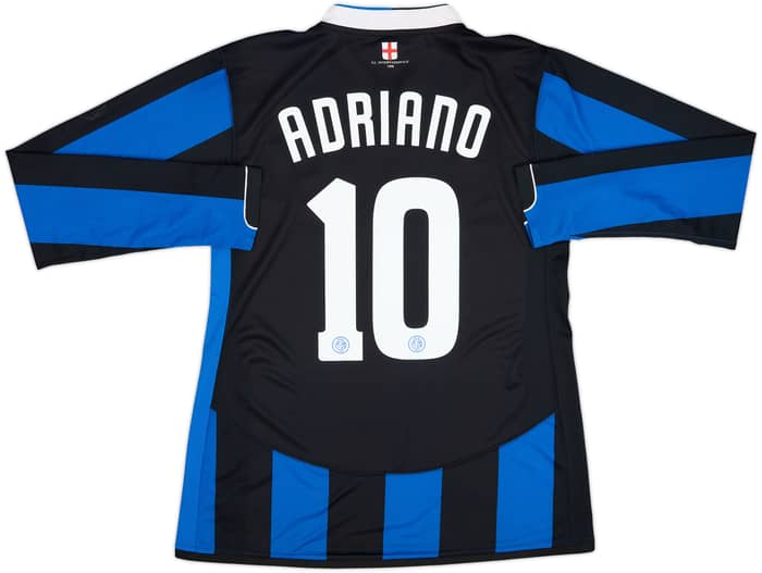 Camiseta de manga larga de local versión jugador del Inter Milan 2006-07 Adriano #10 - 6/10 - (L)