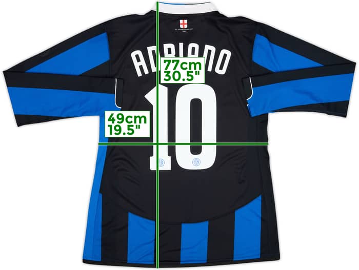 Camiseta de manga larga de local versión jugador del Inter Milan 2006-07 Adriano #10 - 6/10 - (L)