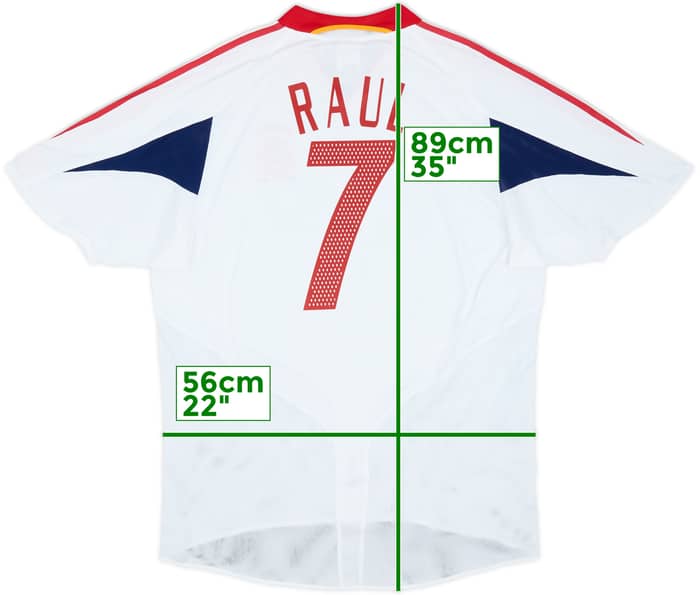2004-06 Spain Away Shirt Raul #7 - 9/10 - (XL)