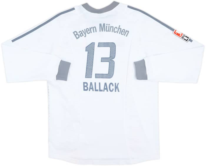 2002-03 Bayern Munich Away L/S Shirt Ballack #13 - 4/10 - (XL.Boys)