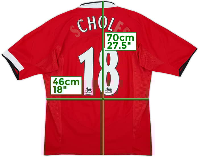 2004-06 Manchester United Home Shirt Scholes #18 - 4/10 - (S)