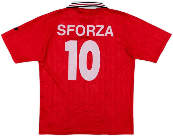 1996-98 Kaiserslautern Home Shirt Sforza #10 - 7/10 - (XL.Boys)