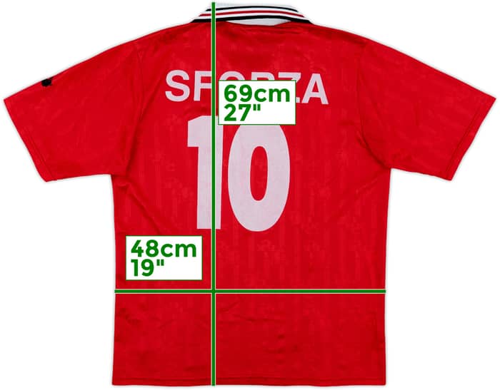 1996-98 Kaiserslautern Home Shirt Sforza #10 - 7/10 - (XL.Boys)