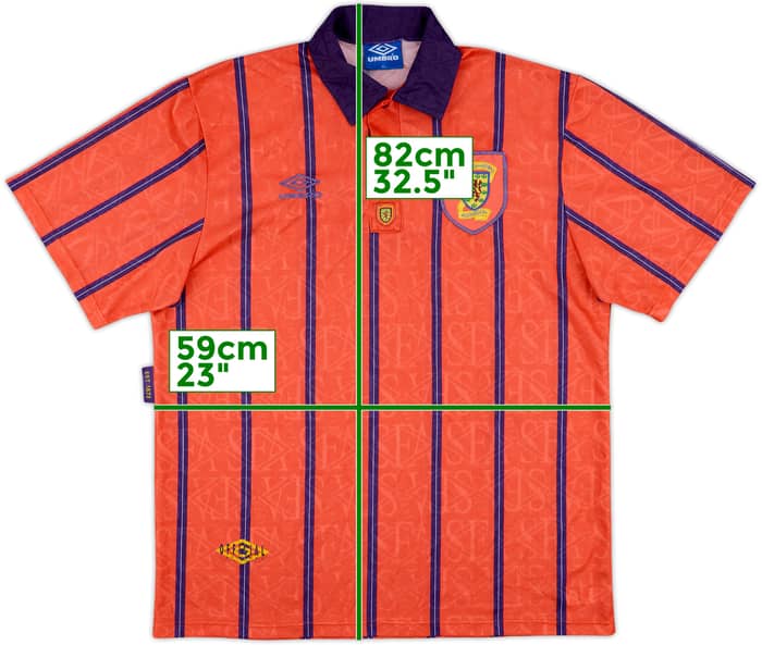1993-95 Scotland Away Shirt - 8/10 - (XL)