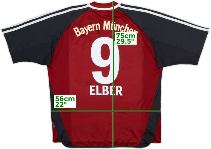 2001-02 Bayern Munich Home Shirt Elber #9 - 6/10 - (L)